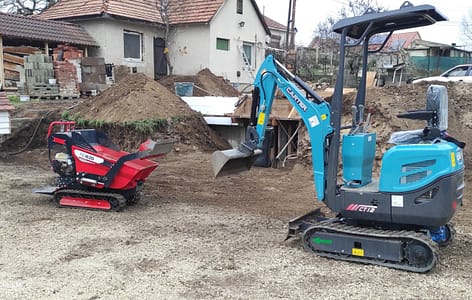 mini-gep.hu-kert-balaton.hu-minidömber-forgókotró gép-térburkolat-gépi földmunka-ásás-anyagmozgatás-Veszprém-Balaton
